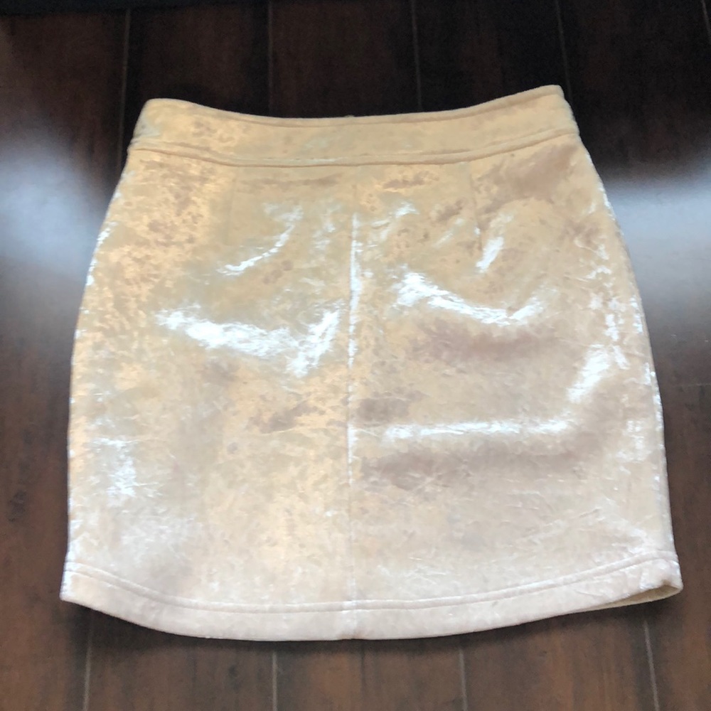 Velvet mini skirt
